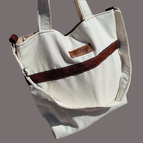 Natural Denim Tote Bag