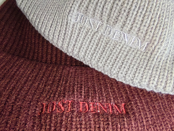 Artic burgandy ice knit beanie available online at Just Denim @JustDenim
