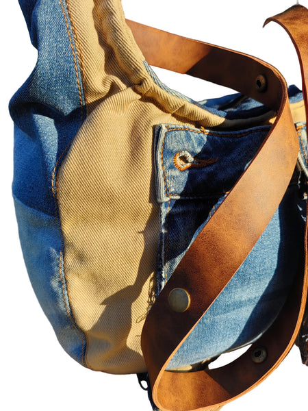 Drifter's Denim Cross Body Denim Bag