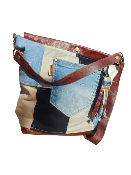 Thrifted Denim Tote