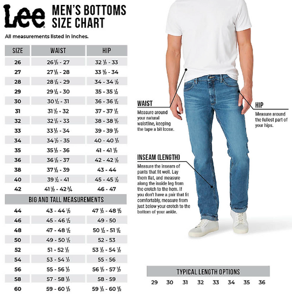 Lee Brooklyn Denim Jeans__Online @ Just Denim_Mens Jeans ZA_Lee Mens Size Chart_Denim Jeans @ Just Denim ZA